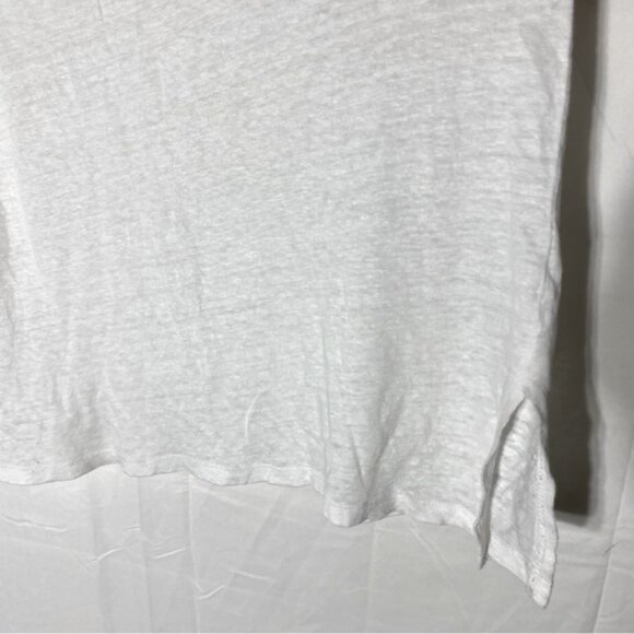 5/$25 Contemporaine White Semi Sheer Sleeveless Blouse With Chest Pocket L - Picture 8 of 12
